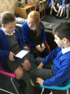 The Digital Leaders help to conduct the survey.